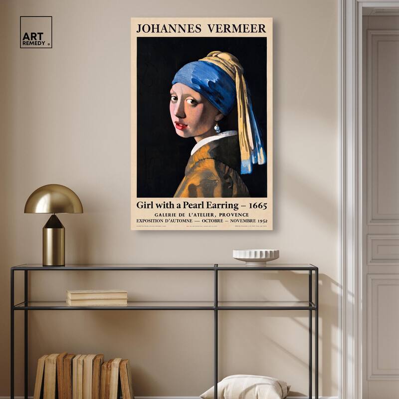 Girl with a Pearl Earring Canvas by Art Remedy, Gallery Wrapped