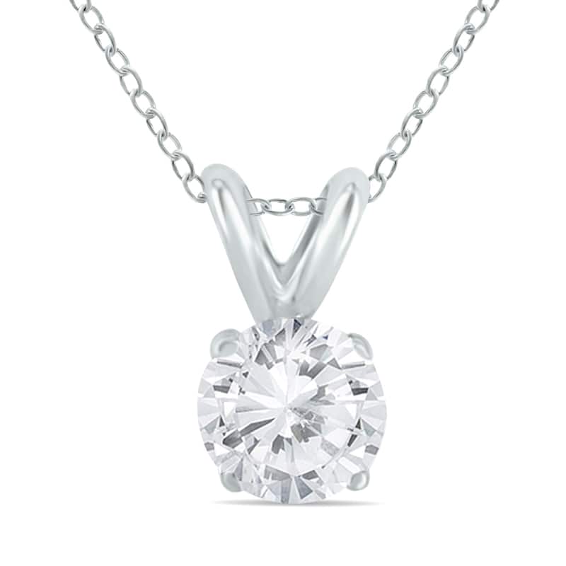 Marquee 1/4 Carat Diamond Solitaire Pendant in .925 Sterling Silver
