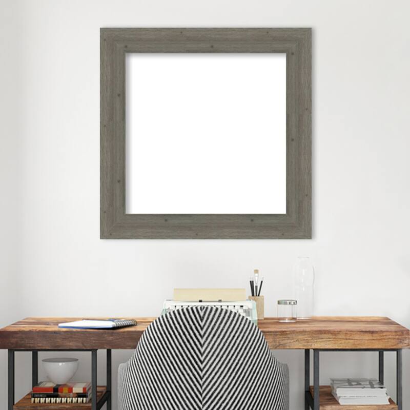 Amanti Art Fencepost Brown Framed Dry Erase Magnetic Board