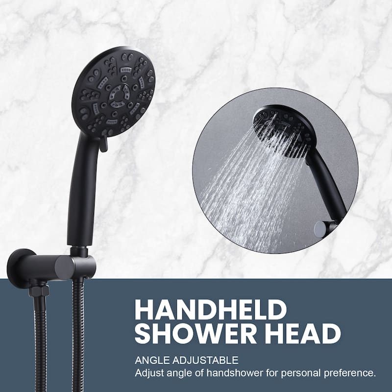 WOWOW Wall Mount 9-Spray Shower Faucet with Handshower