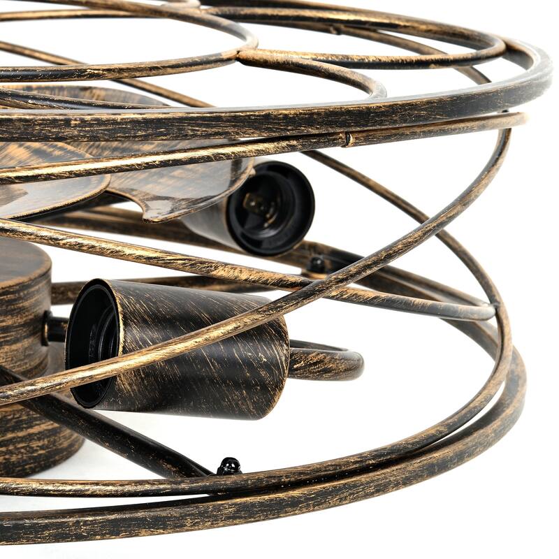 20" Farmhouse Reversible Caged Ceiling Fan - 20 Inches