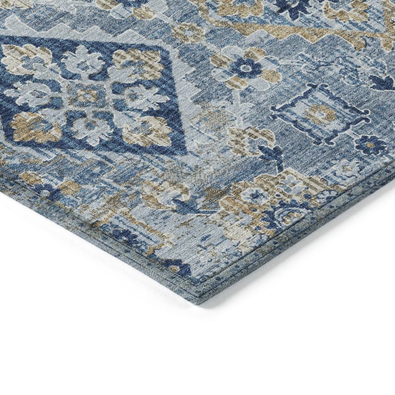 HomeRoots Floral Medallion Traditional Rectangle Outdoor Rug