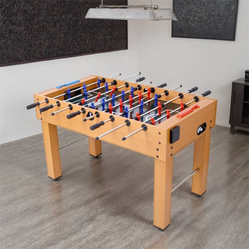 54" Hurricane Foosball Table for Family Game Rooms with Cherry Finish