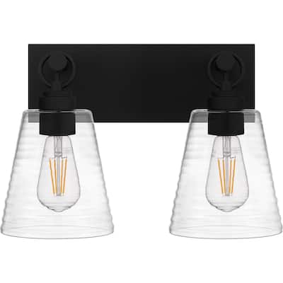 Dacosta 2-Light Earth Black Bath Light