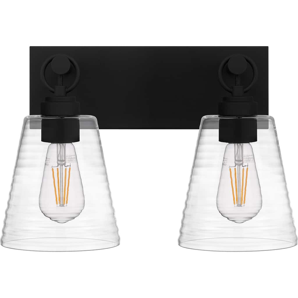 Dacosta 2-Light Earth Black Bath Light
