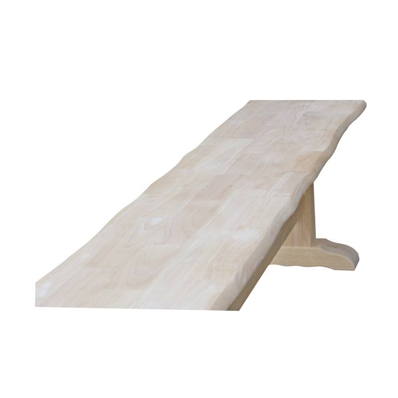 International Concepts Live Edge Trestle Bench