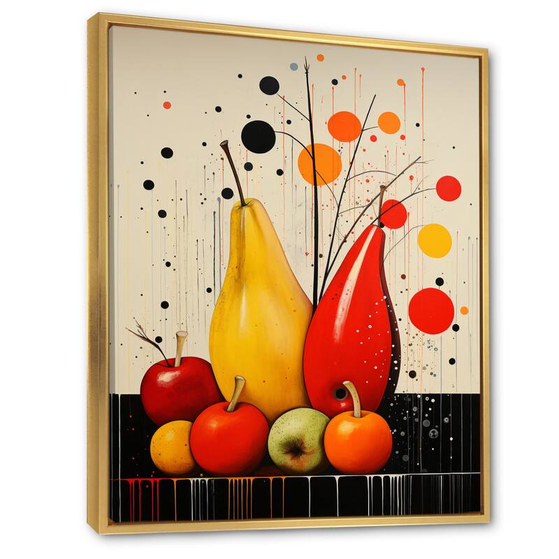 Designart "Fruits Harvest Spectrum Different I" Fruits Framed Canvas Wall Art