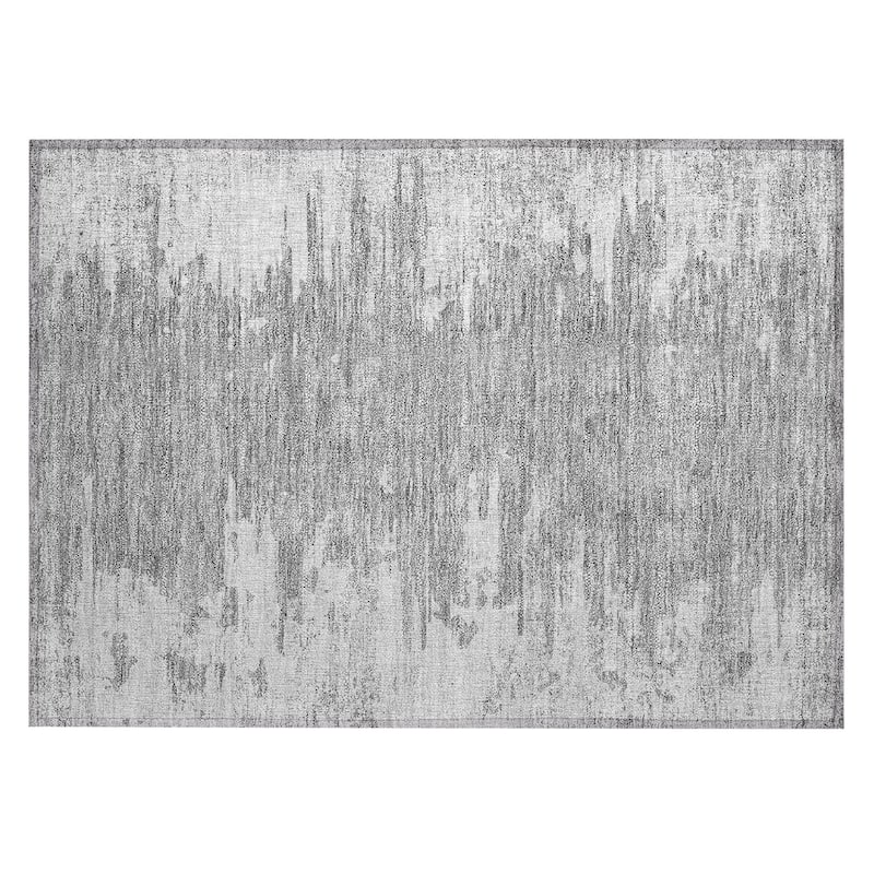 Machine Washable Indoor/ Outdoor Chantille Abstract Ombre Rug