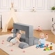 preview thumbnail 14 of 14, Kids Play Couch 6Pcs Modular Toddler Sofa for Playroom and Bedroom, Convertible Couch with Removable Cover（Grey ang Blue）