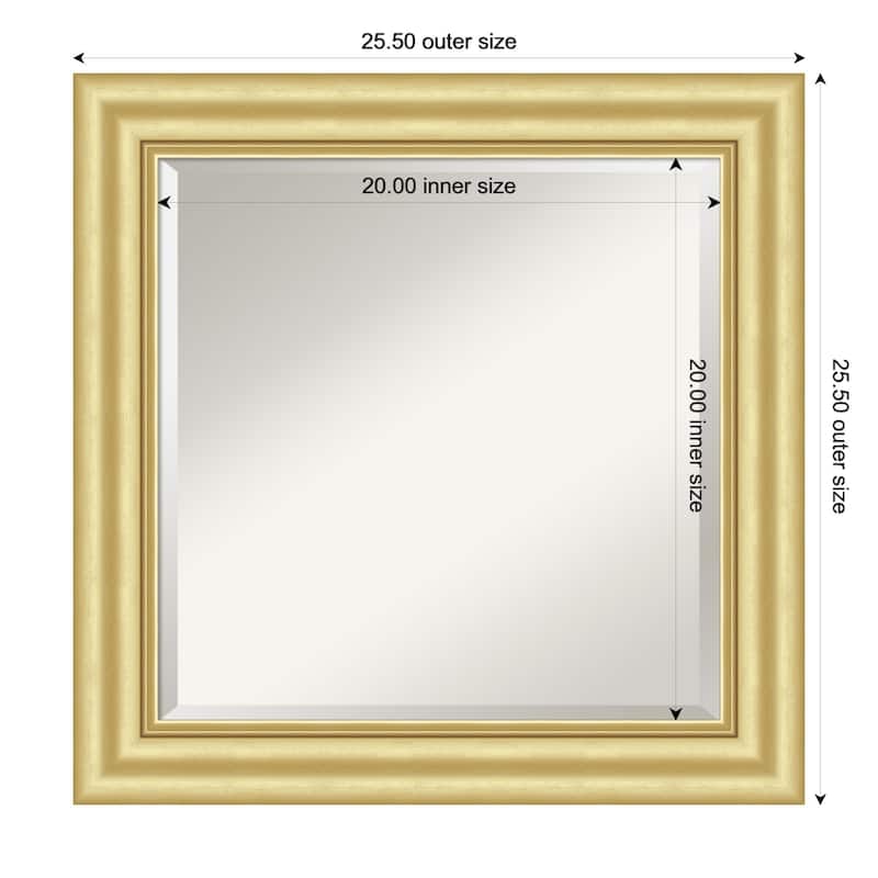 Sophia Beveled Framed Wall Mirror - 26 x 26 in - Sophia Gold