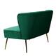 HULALA HOME Monica Modern Velvet Tufted Loveseat with Metal Legs