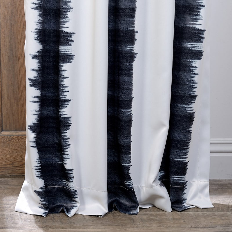 Exclusive Fabrics Flambe Striped Pattern Room Darkening Curtain Panel Pair (2 Panels)