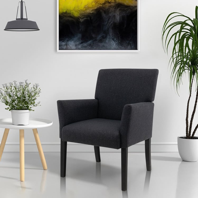 Executive Guest Chair Reception Waiting Room Arm Chair - 27.5" x 23" x 35.5" (L x W x H)
