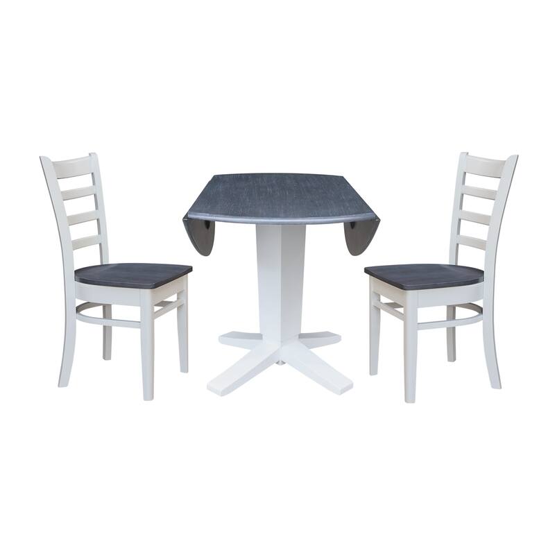 42" Round Drop Leaf Table with Dining Chairs