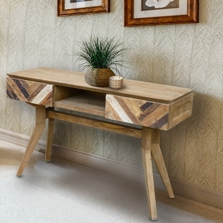Recycled Teak Wood Brux Art Deco Console Table / TV Stand