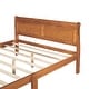 preview thumbnail 25 of 23, Classic Sleigh Bed Queen Size Platform Bed with Curved Headboar and Footboard, Solid Pine Wood Panel Bed Frame with Slat Support