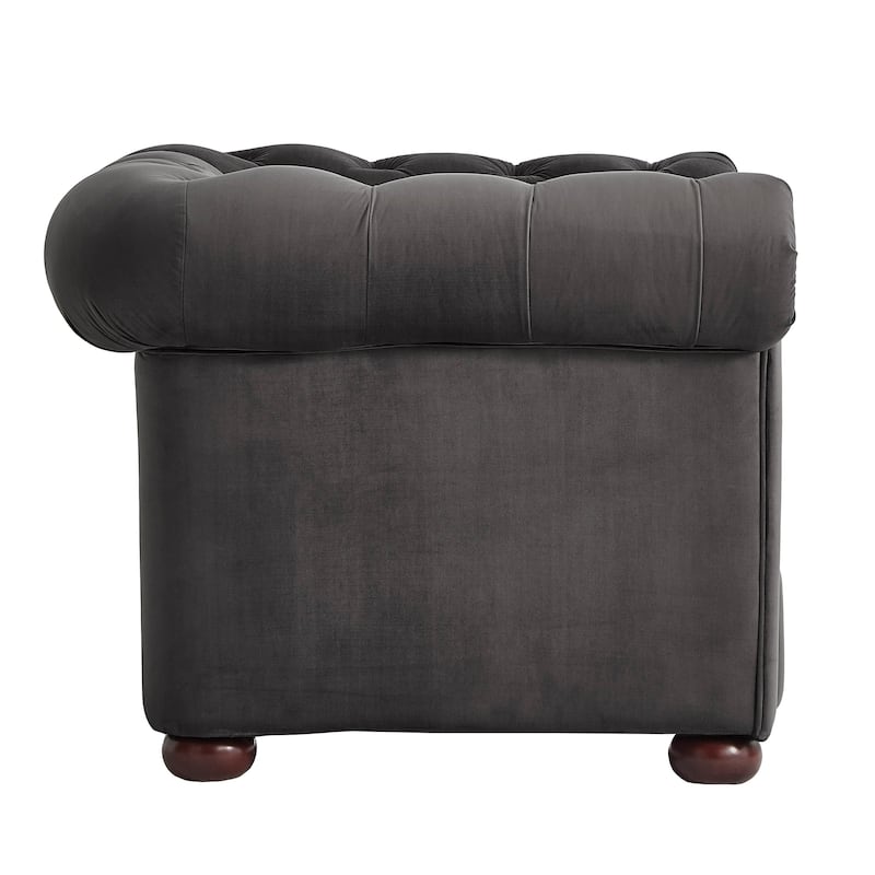 Knightsbridge Tufted Scrolled Chesterfield Chair by iNSPIRE Q Artisan