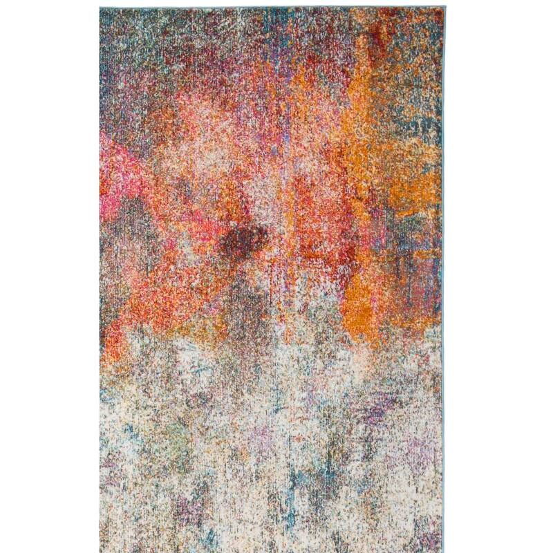 SAFAVIEH Luxor Merilyn Modern Abstract Ivory / Blue Rug