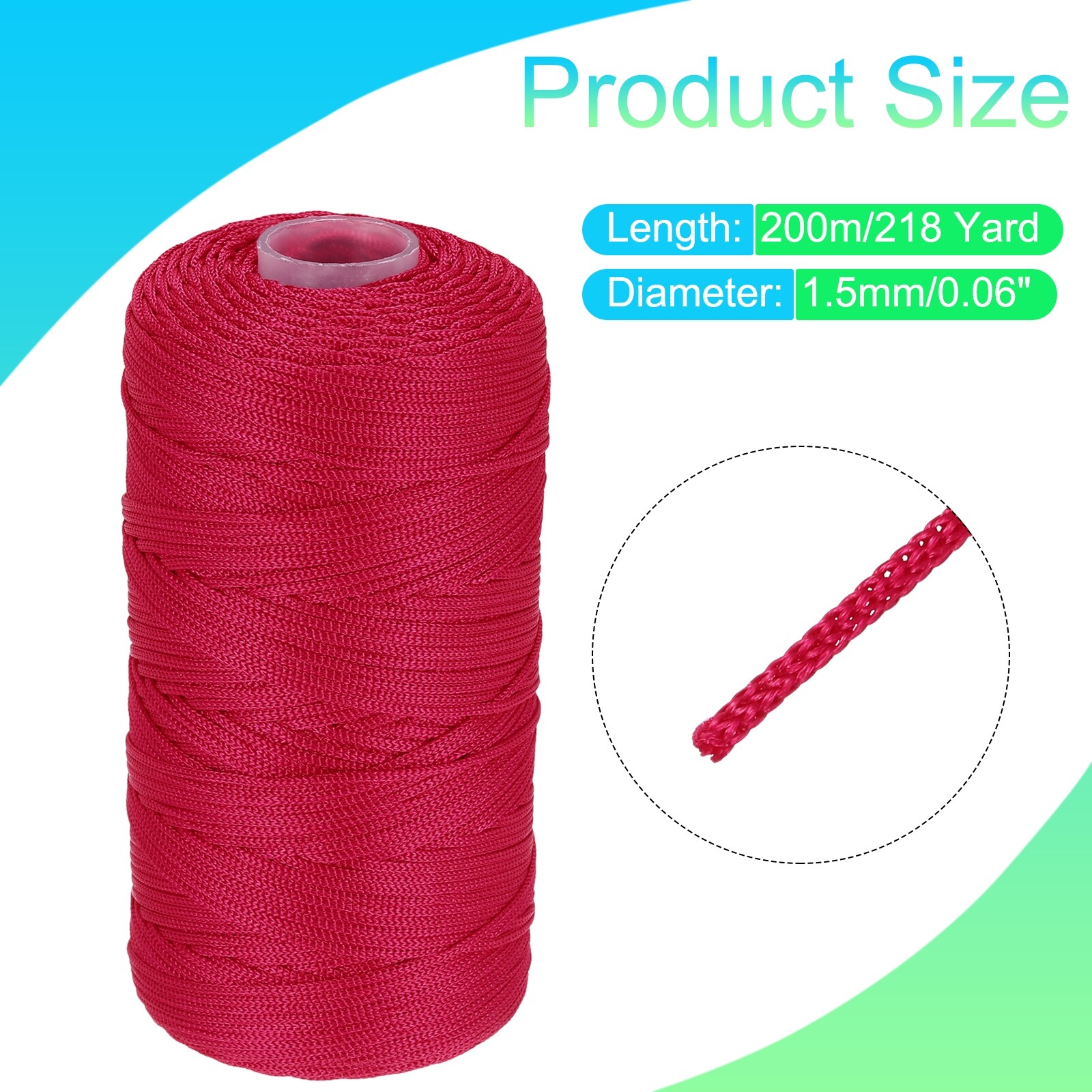 Nylon String Macrame Rope Braided Thread Twine String Smooth Beading Cord for Jewelry Making Supplies, DIY Craft