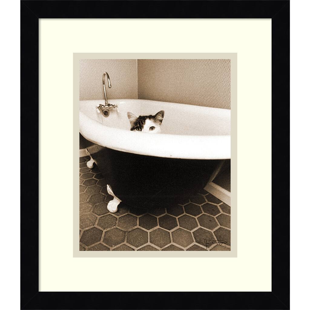 Framed Art Print 'Kitty III' by Jim Dratfield 13 x 15-inch