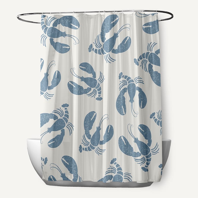 Lobster Fest Shower Curtain - Dusty Smoke
