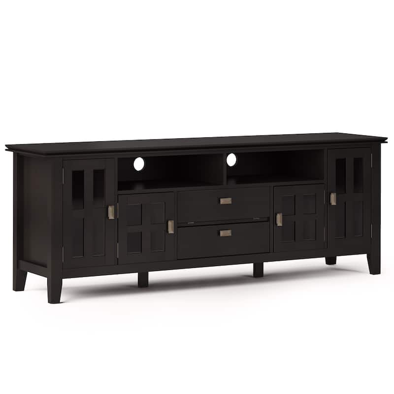 WYNDENHALL Stratford SOLID WOOD 72" Wide TV Media Stand For TVs up to 80"