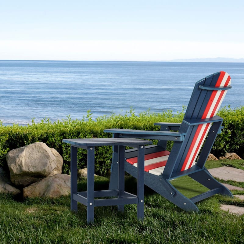 Aoodor Outdoor Adirondack Side Table HDPE End Table - 18"×14.5"