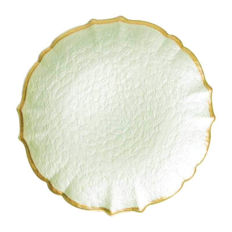 viva by VIETRI Baroque Glass Cobalt Service Plate/Charger