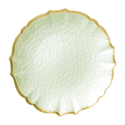 viva by VIETRI Baroque Glass Pistachio Service Plate/Charger