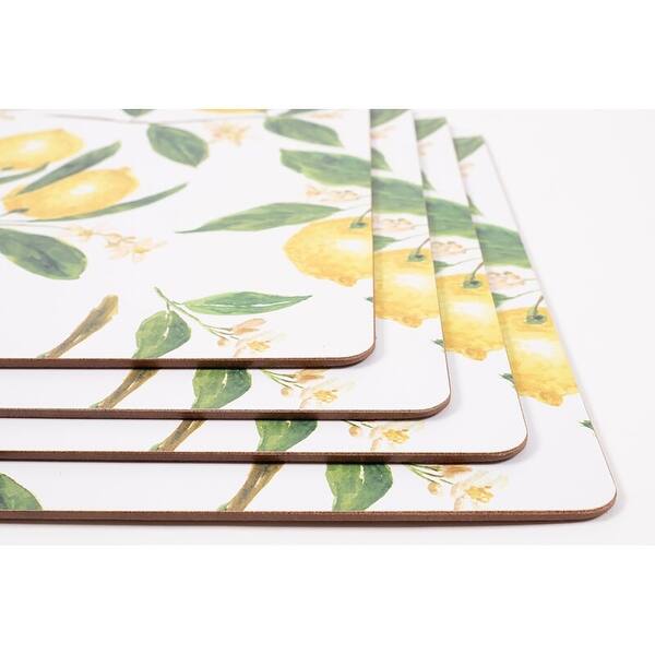 Round Placemats with Wooden Print (Set of 4) - On Sale - Bed Bath & Beyond  - 30779389