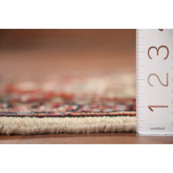 Heriz Serapi Oriental Area Rug Hand-knotted Wool Carpet - 2'0