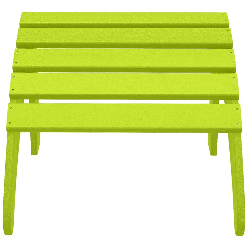 Aderson Outdoor Poly Adirondack Chair With Ottoman And Side Table 12-Piece Set