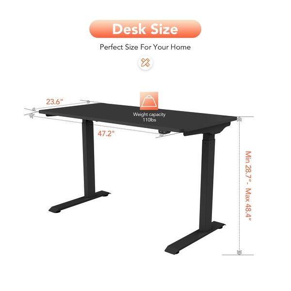FlexiSpot Electric QuickInstall Height Adjustable Desk Computer