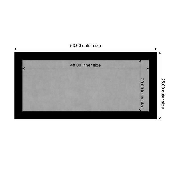 dimension image slide 3 of 17, Amanti Art Basic Black Framed Magnetic Board