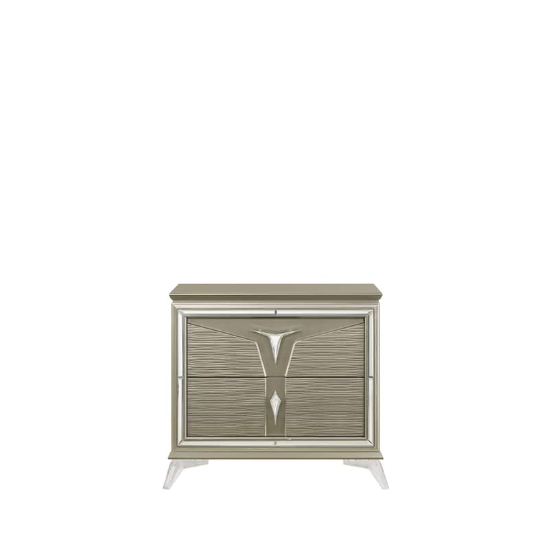 Modern Style 2-Drawer Nightstand