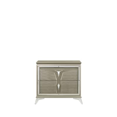 Modern Style 2-Drawer Nightstand