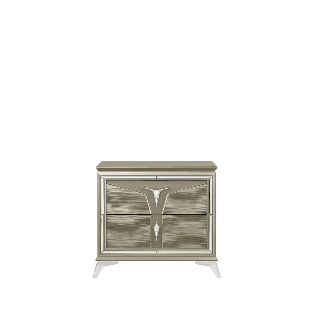 Modern Style 2-Drawer Nightstand