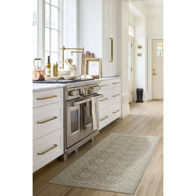 Nabela Noor Home x Livabliss Aram Traditional Area Rug - 2'6" x 7'3" - Grey