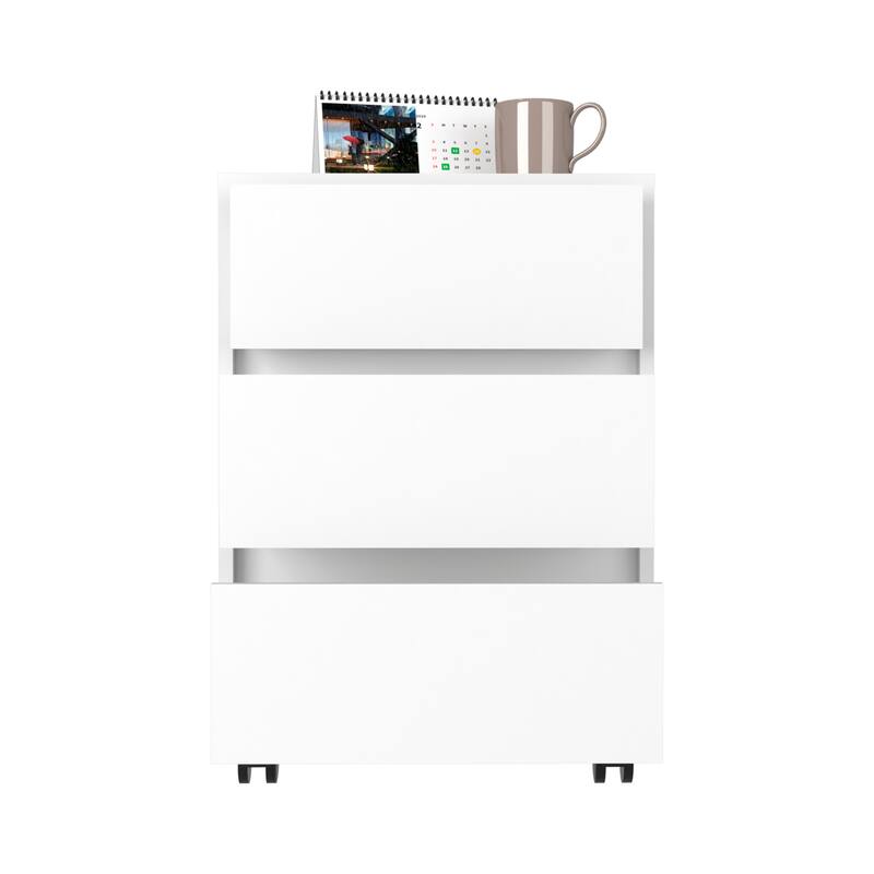 Artemisa 3 Drawer Filing Cabinet, Four Casters, Superior Top