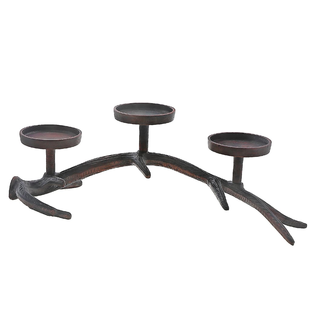 Christmas Antler Stand With 3 Pillar Holder - N/A