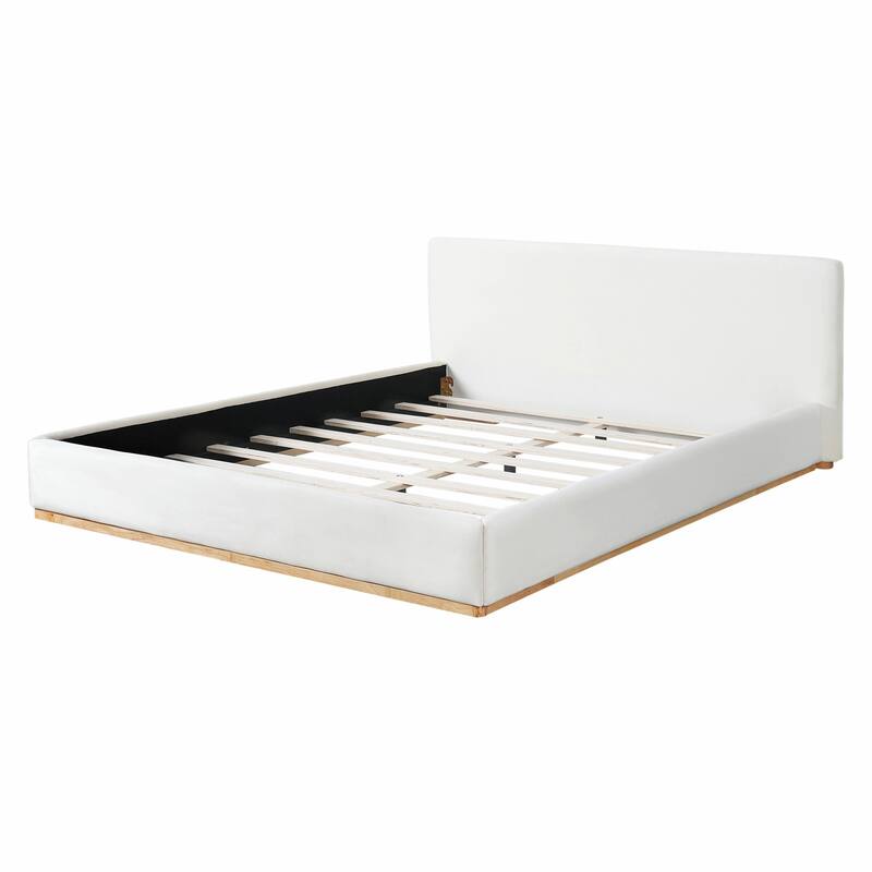 Elegant Upholstered Bed with Solid Wood Frame - Unlock a New Level of Comfort