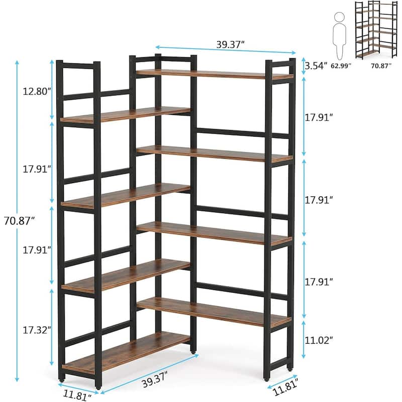 Unique Corner 8-Tier Open Shelf