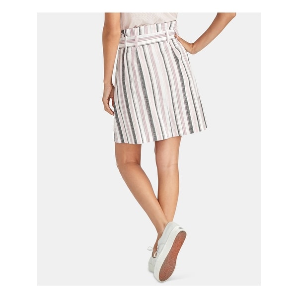 pink striped skirt