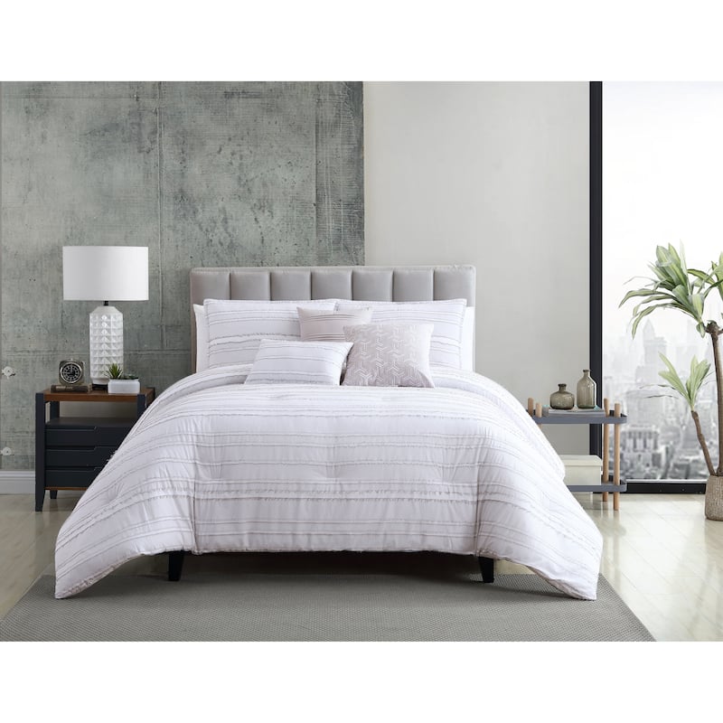 Riverbrook Home Boston 6 Piece Comforter Set - Grey - King