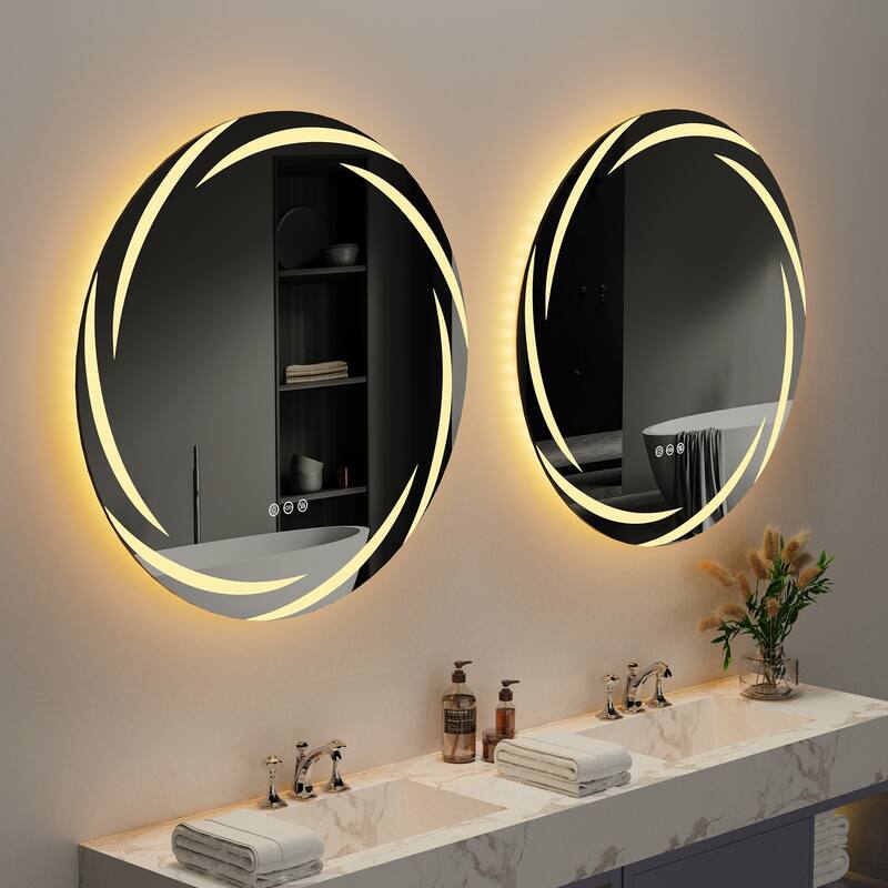 Waterproof Anti Fog LED Bathroom Mirror With Touch Button