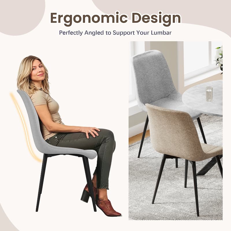 EROMMY Space-Saving 47.2" Round Dining Table Set for 4 - Ideal Small Kitchen & Dining Room Furniture, Includes 4 Chairs