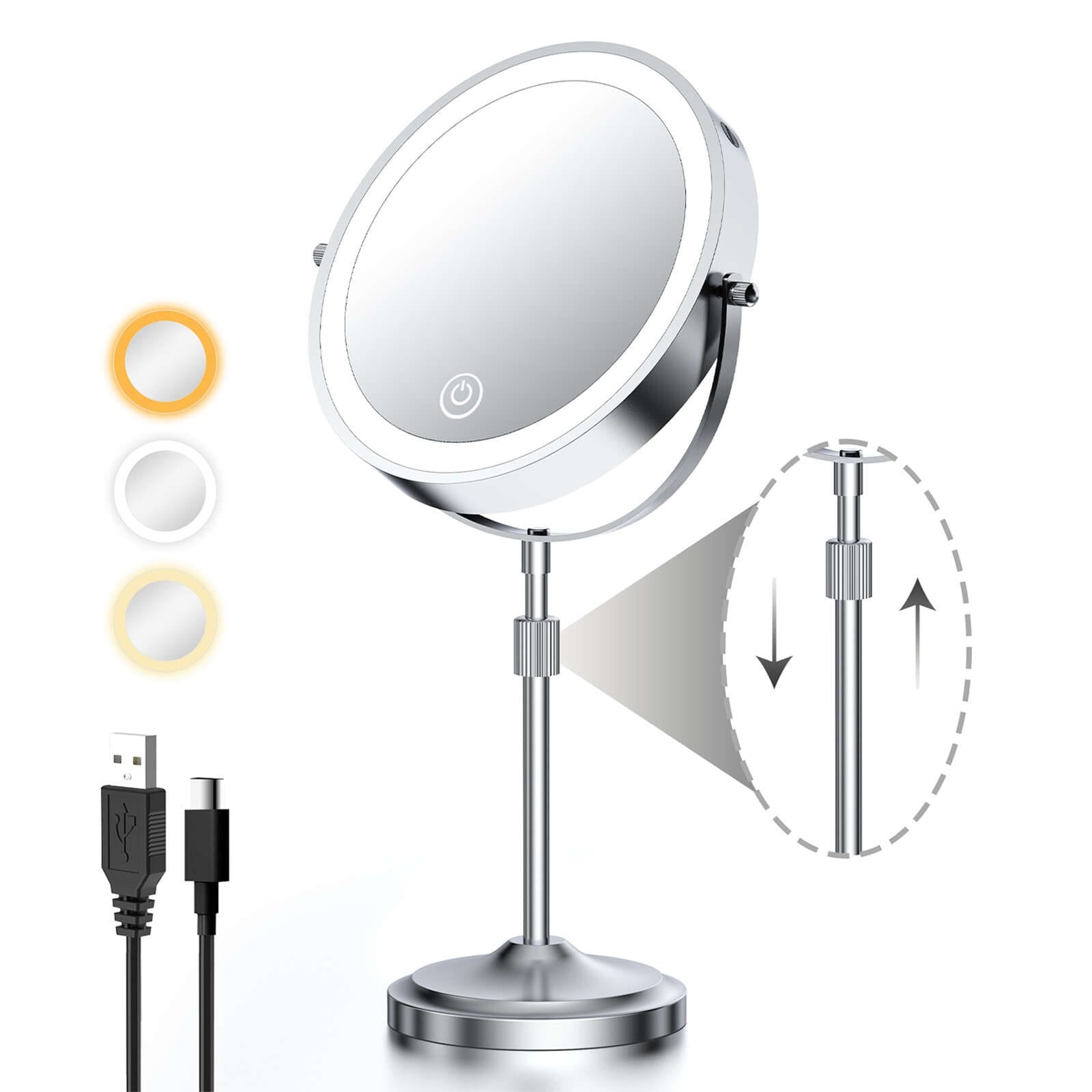 Allied Brass 8-in x 15-in Distressed Bronze Double-Sided Magnifying Countertop Vanity Mirror Allied Brass 8-in x 15-in Distressed Bronze Double-Sided Magnifying Countertop Vanity Mirror