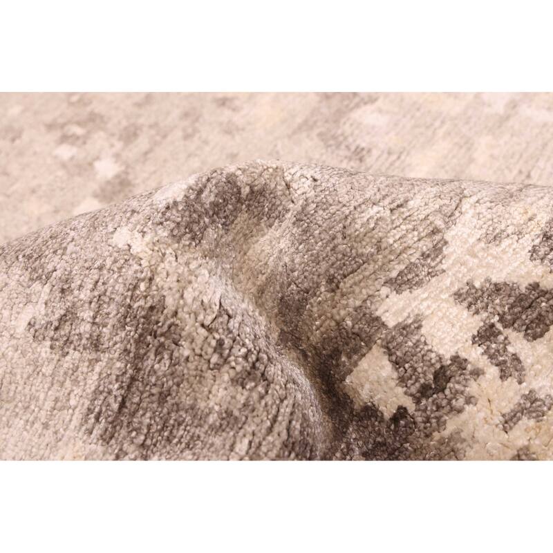 ECARPETGALLERY Hand-knotted Legacy Grey Silk Rug - 5'7 x 7'11