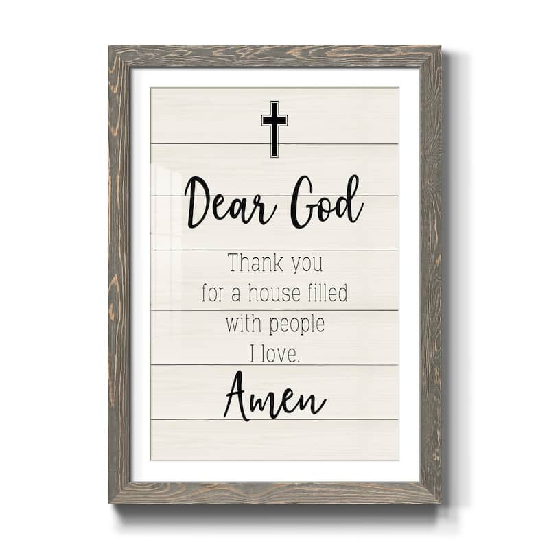 Dear God-Premium Framed Print - Ready to Hang