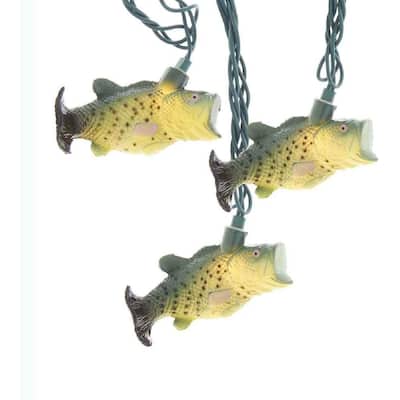 Kurt Adler UL 10-Light Bass Fish Light Set